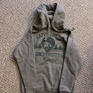 Happy Trees University Gray Graphic Hoodie